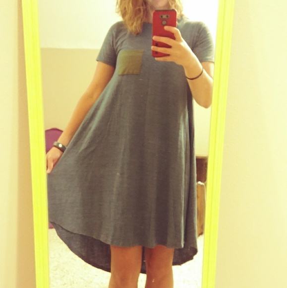 LuLaRoe blue & green Carly dress - size xs - Picture 2 of 7