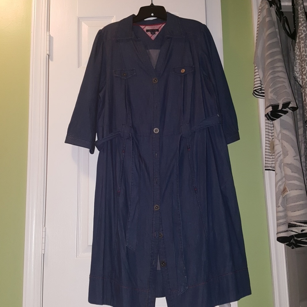 Gorgeous brand new denim button front dress