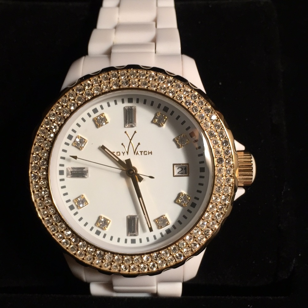 White and gold Toy Watch