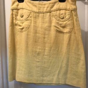 Yellow linen skirt