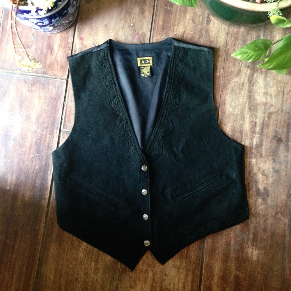 Vintage Leather Suede Vest