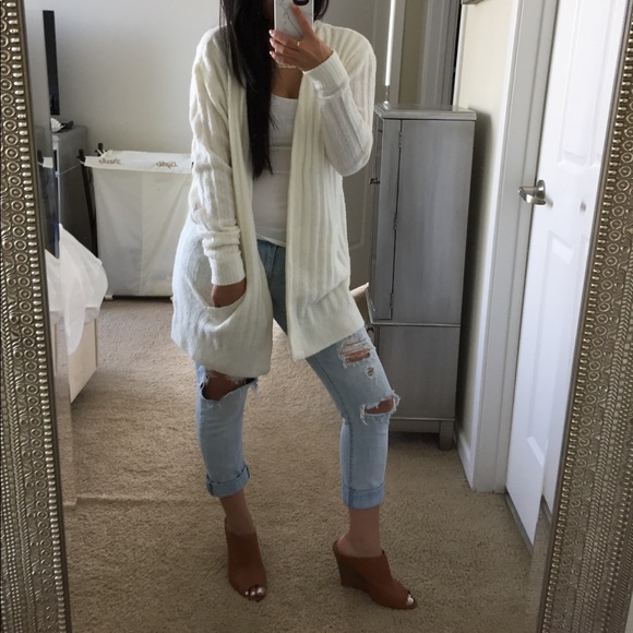 Michael Kors Sweaters - MICHAEL KORS White thick Cardigan