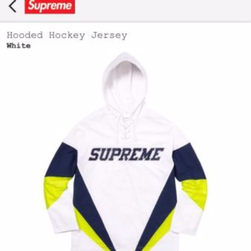 Supreme hooded hockey jersey