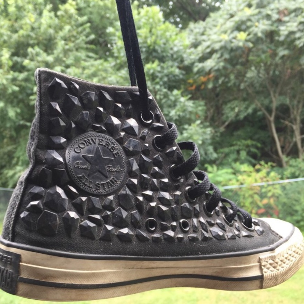 Black Converse with Gem Detailing