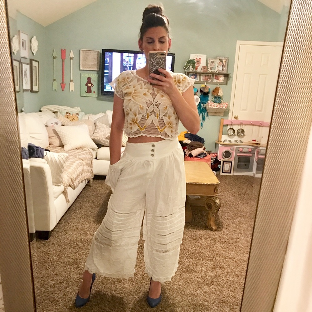 Free People New Romantics Oaxaca Lace Cullottes