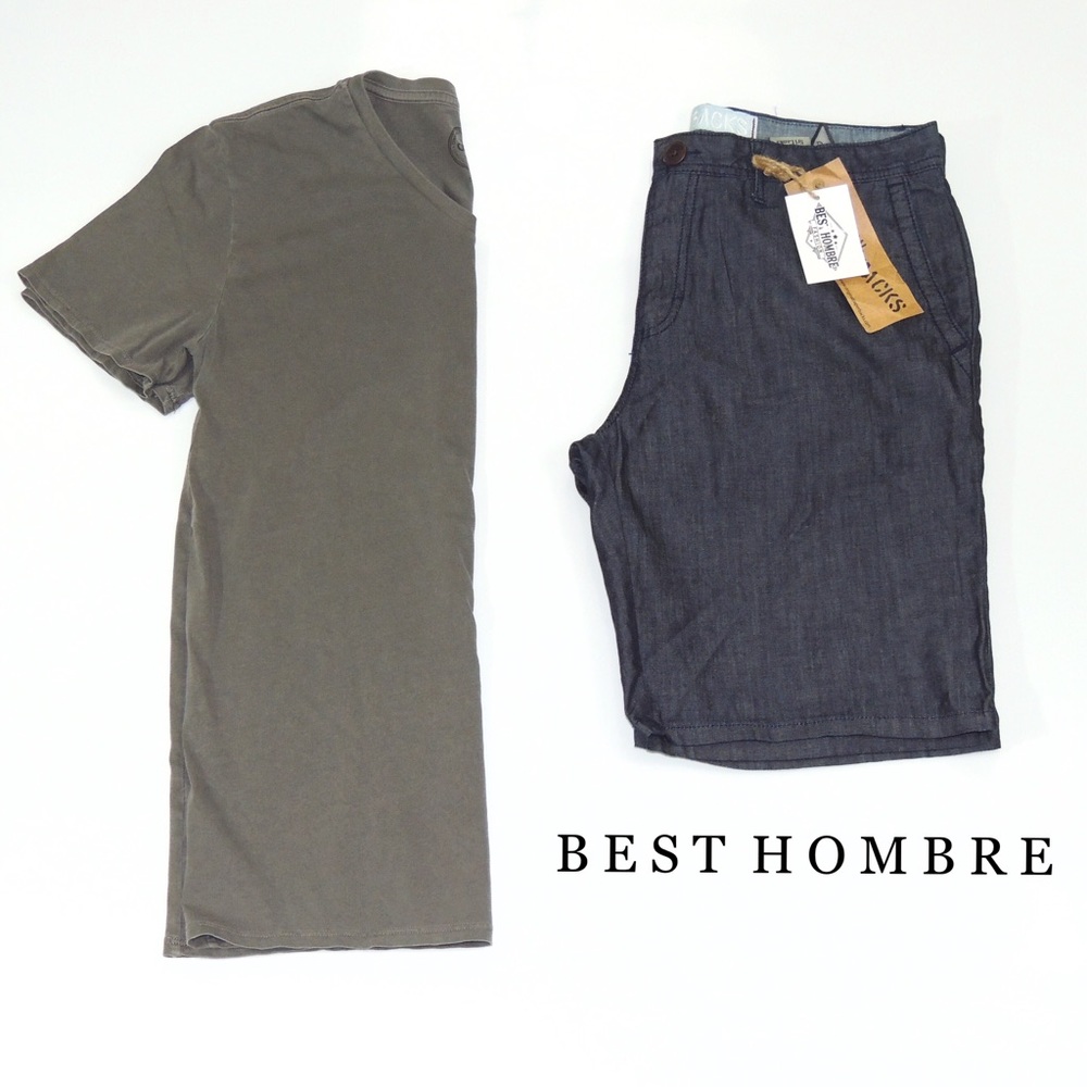 Stretch “jean” Shorts - Chambray - Picture 4 of 8