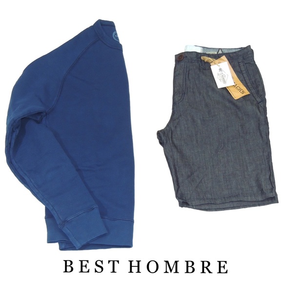 Stretch “jean” Shorts - Chambray - Picture 3 of 8