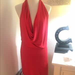 Bcbg red halter dress