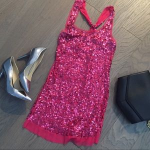 Hot Pink Sequin Tank