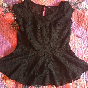 Medium Black Lace Top