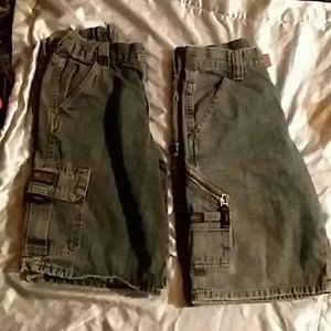 Two pair of blue jean shorts