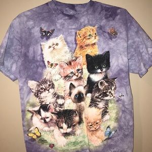 Vintage Kittens Tye Dye T Shirt