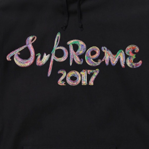 Brush logo hooded supreme sweatshirt - Picture 2 of 3