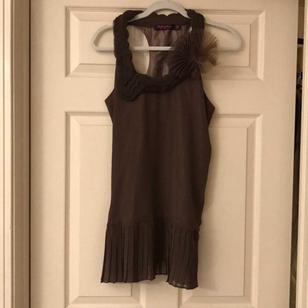 Olive green silk like mini dress