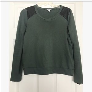 Splendid Green city faux shoulder sweatshirt Splendid Green city faux shoulder sweatshirt