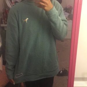 Pink Victoria secret blue sweat shirt