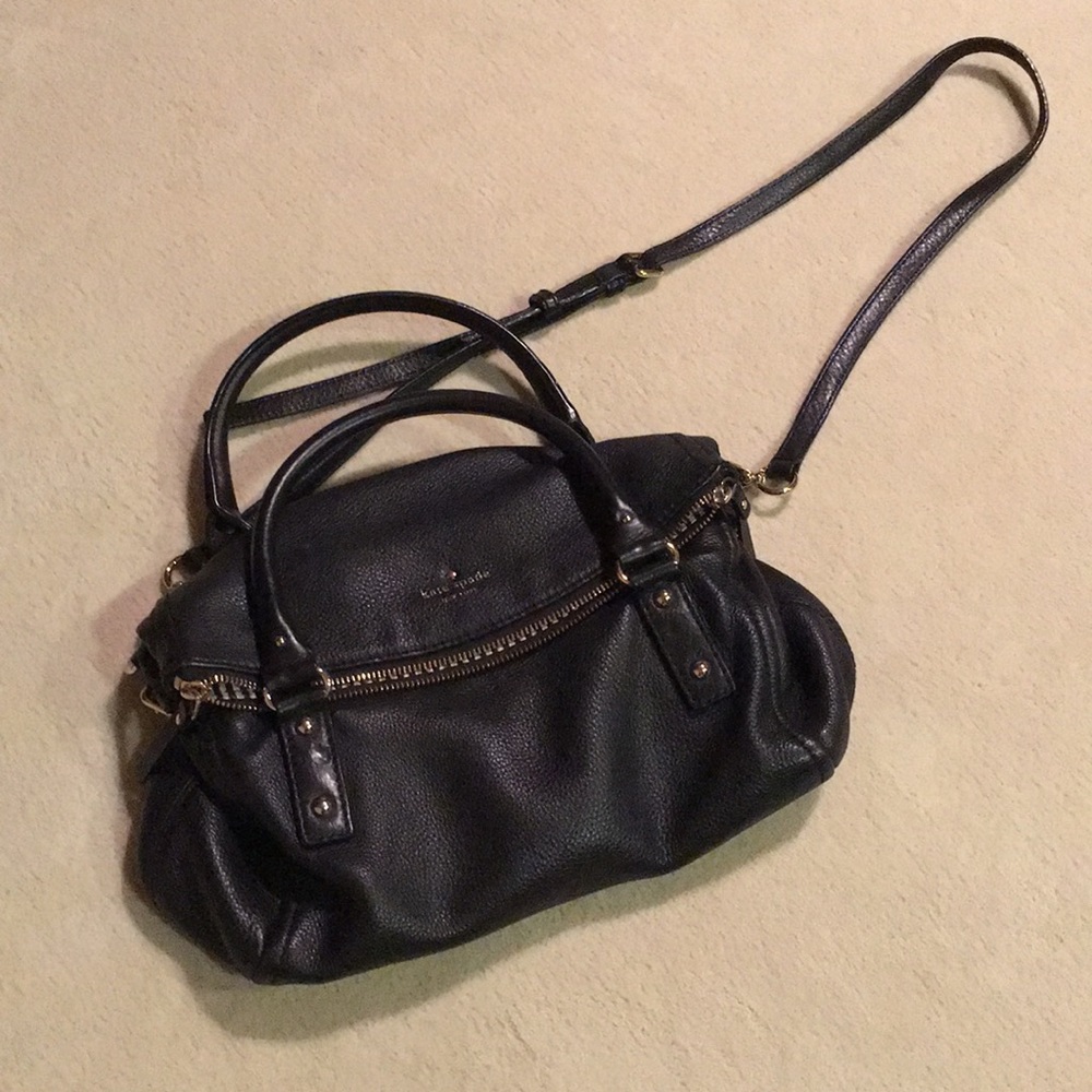 Authentic Kate spade black leather satchel