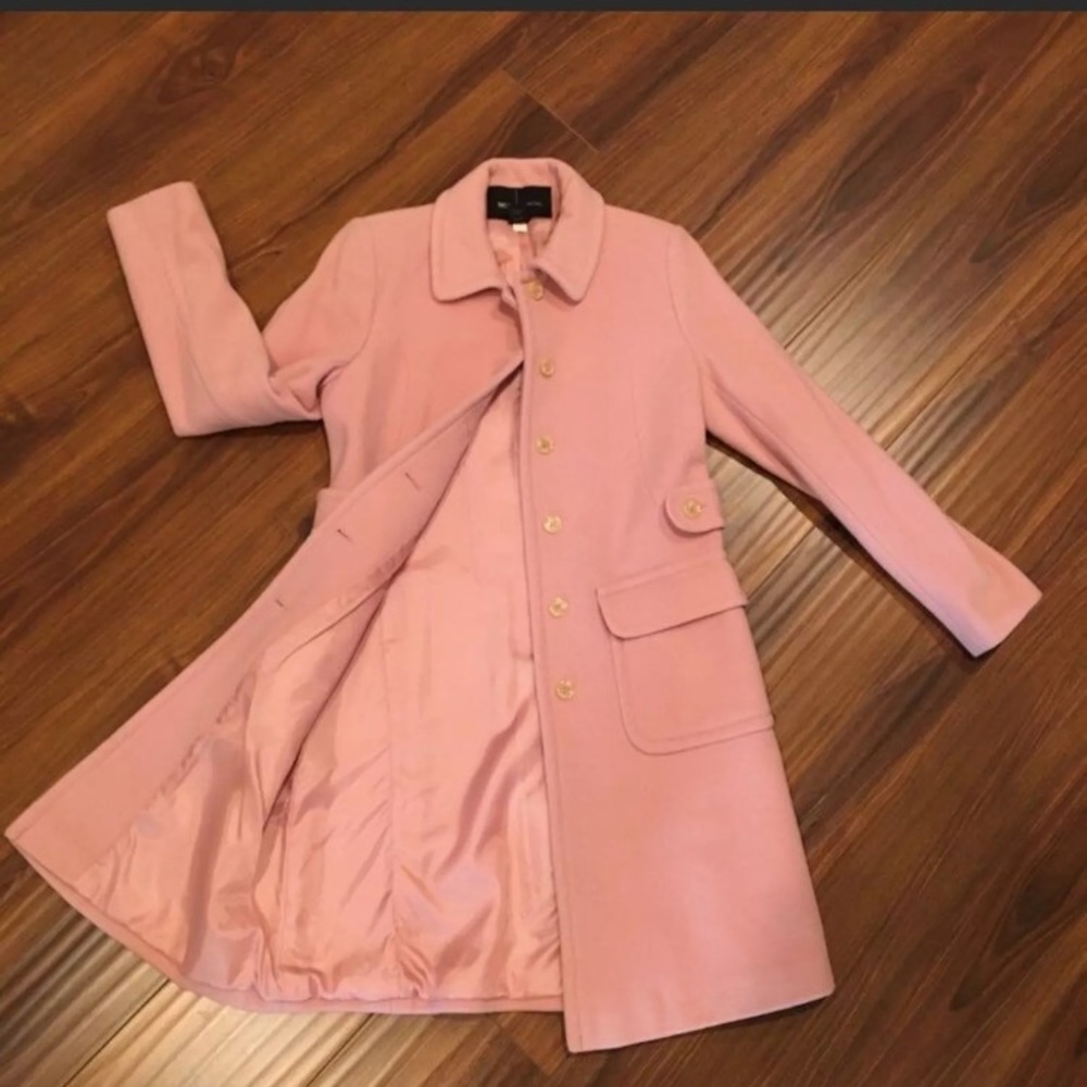 100% wool coat, soft pink