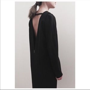 COS deep plunge back dress