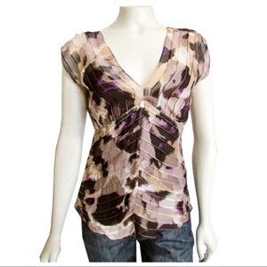 Diane Von Furstenberg "Mercedes" Silk Tiered Top