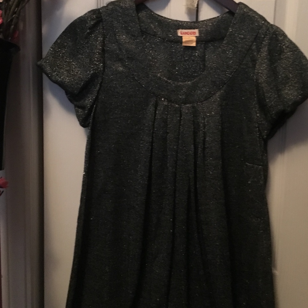 Lucca: silver sparkle blouse