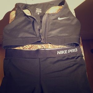 NIKe Sport bra and Shorts Dri Dry