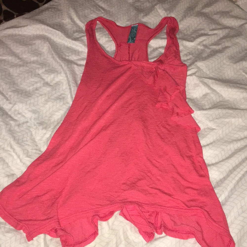 Coral tank with bow accent!