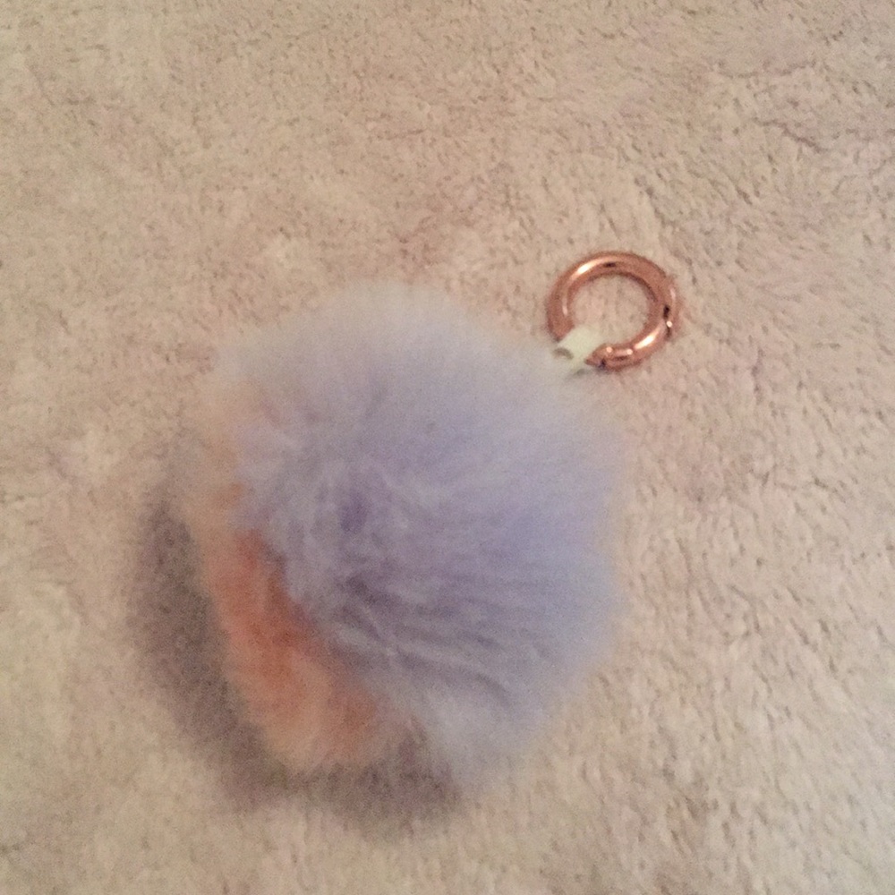 Free People XL Faux Fur Pompom Bag Charm