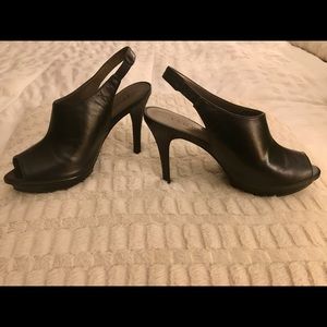 Black sling back heels!