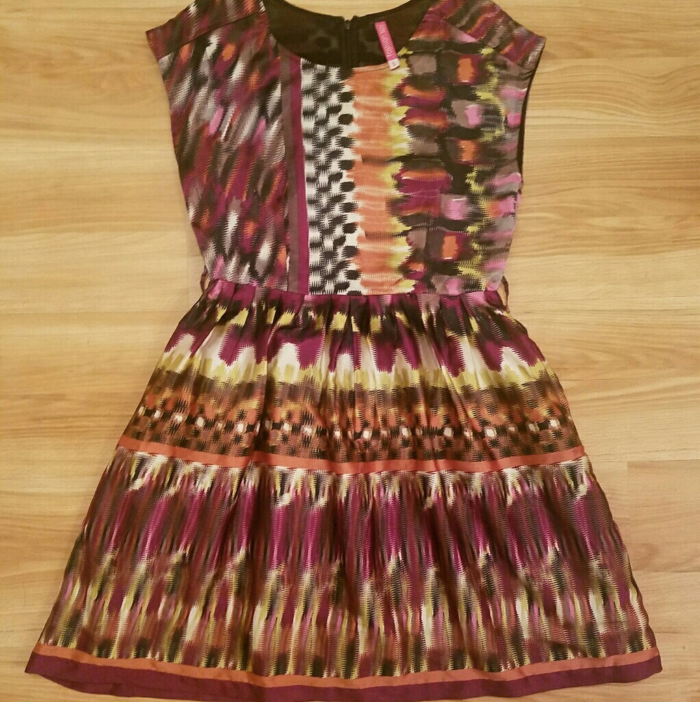 Fashion Spy Multicolored Abstract Art A-line Dress