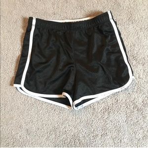 Black and white shorts