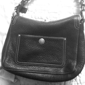 Coach pebble leather small shoulder bag