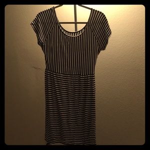 Black and white stripped dress