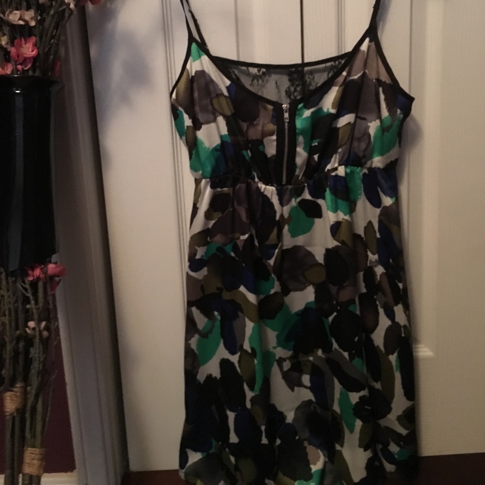 Love Couture: teal, gray and black dress