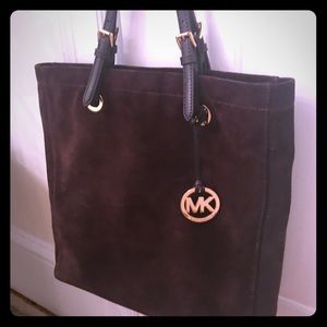 Michael Kor's Dark Brown Suede Tote