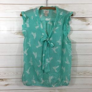 Eyelash Couture Hummingbird Blouse L
