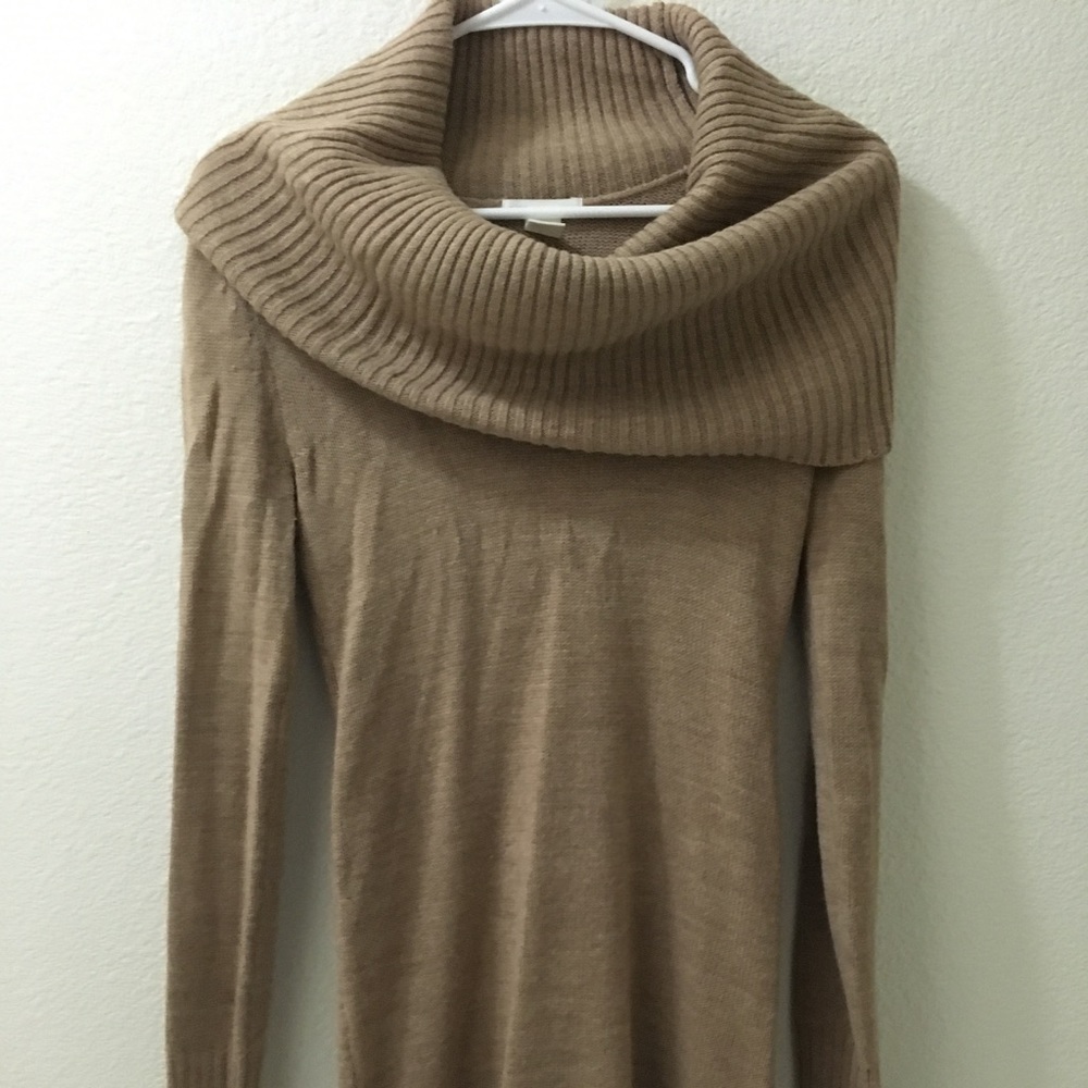๐HP๐ H&M Beige Cowl-Neck Dress - Picture 2 of 4