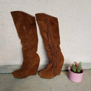 Steve Madden 'Badgess' Fringe Over the Knee Boot