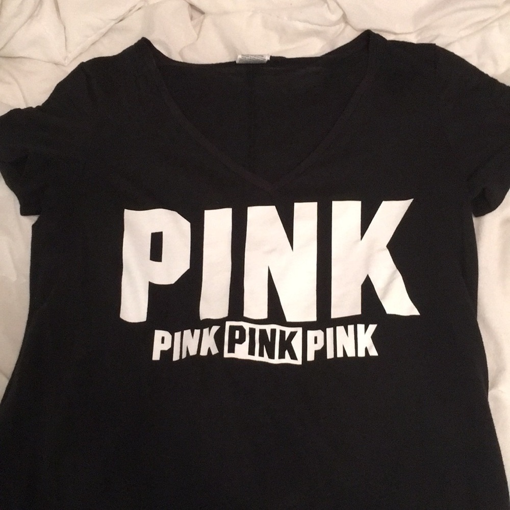 Victorias Secret PINK Black V neck