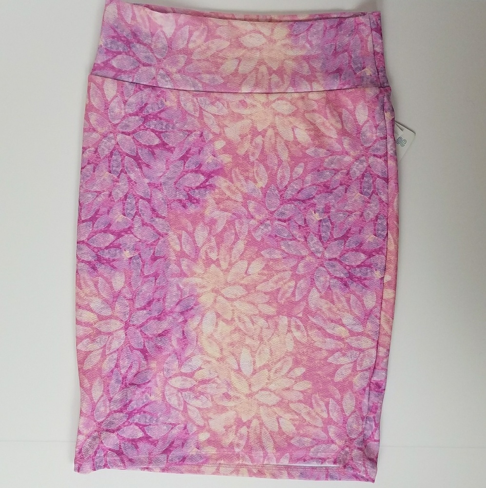 LuLaRoe Cassie Pencil Skirt, watercolor pastel