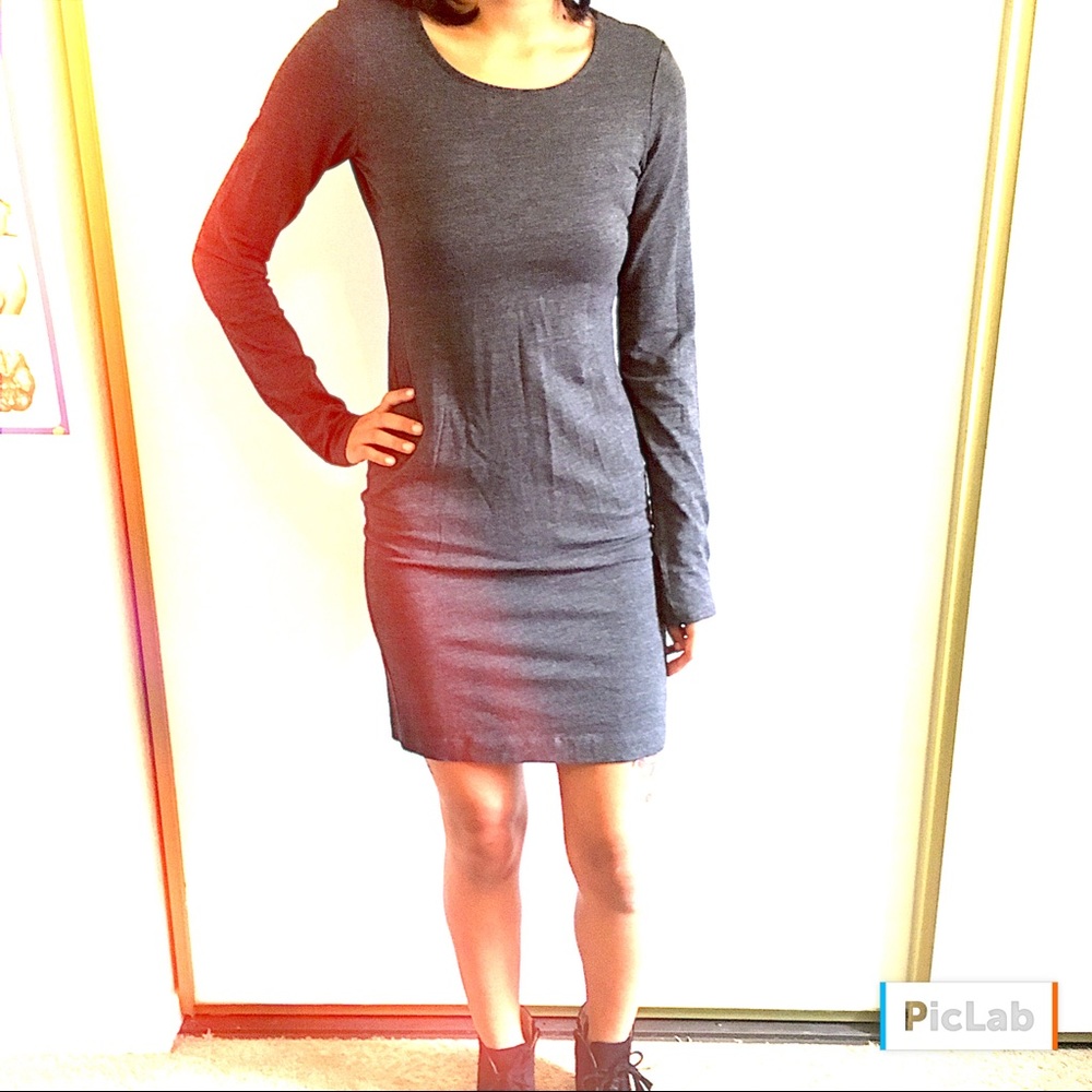 H&M Basic Grey Fitted Dress