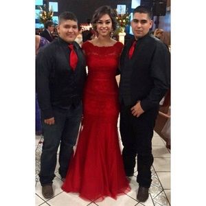 Red jovani dress