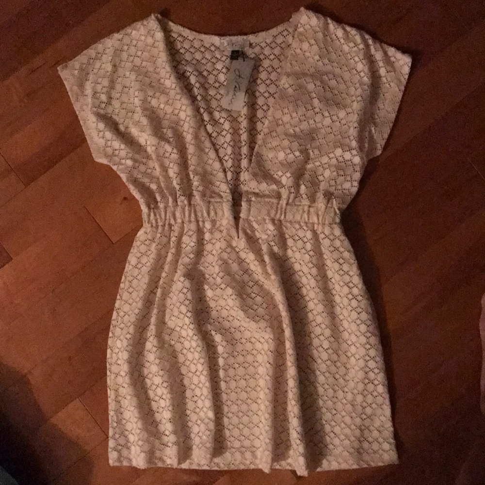 White Lace Cover Up size small NWT