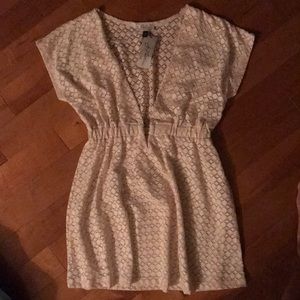 White Lace Cover Up size small NWT
