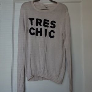 Tres Chic Cream Long Sleeve Sweater