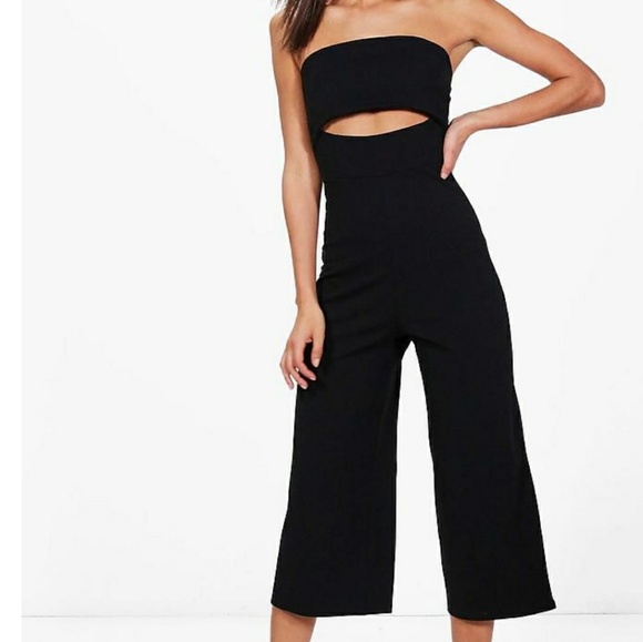 Pants - Black Cutout Jumpsuit