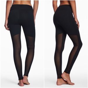 Black Fabletic Leggings with Mesh Back