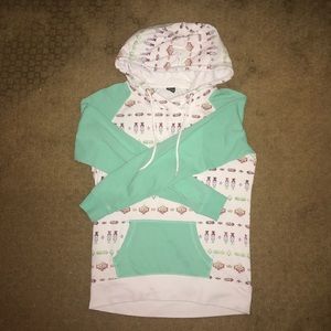 Tribal/Mint Pullover Hoodie