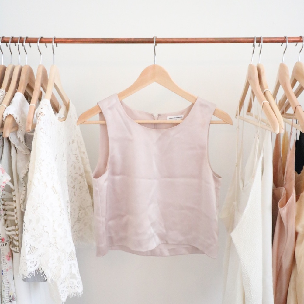 Club Monaco Satin Shell Top