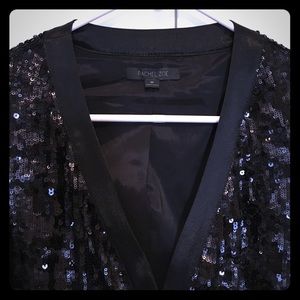 Rachel Zoe black sequin jacket - like new!